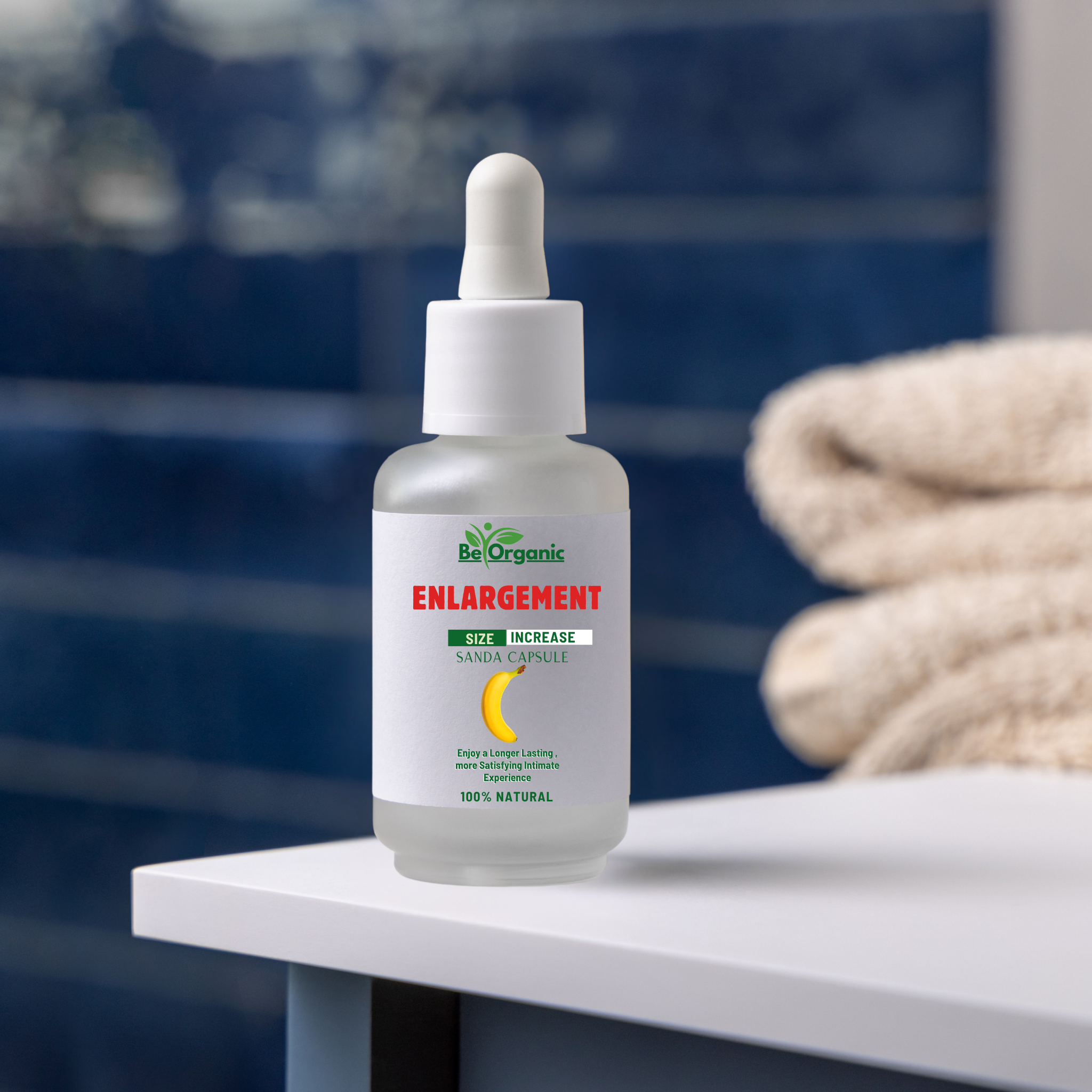 BeOrganic Enlargement Serum – Natural Size Increase Formula for Enhanced Performance (Sanda Capsule Extract)